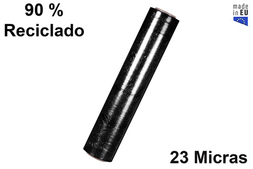 [118645] Filme stretch preto econômico de 23 mícrons