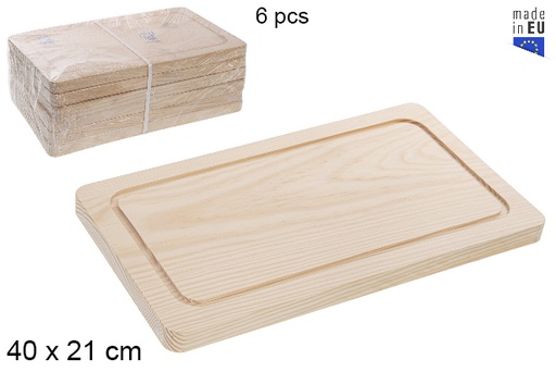 [118676] Tábua de madeira para bife 40x21 cm