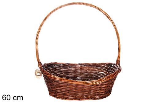 [118702] Mahogany wickeer basket 60 cm 