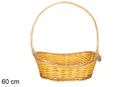 [118703] Honey wicker basket 60 cm  