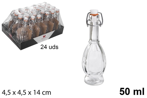 [118761] Frasco de vidro com rolha mecânica 50 ml
