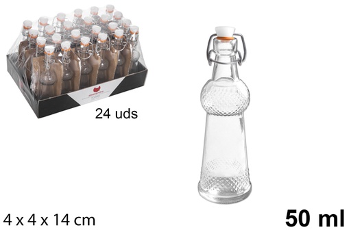 [118762] Bottiglia in vetro con tappo meccannico 50 ml