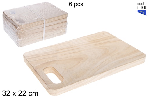 [118767] Tabla de madera con asa 32x22 cm