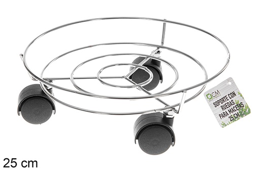 [118785] Soporte para maceta con ruedas 25 cm
