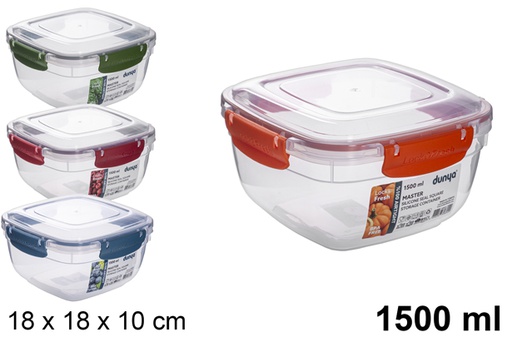 [118806] Lunch box quadrato ermetico in plastica 1.500 ml