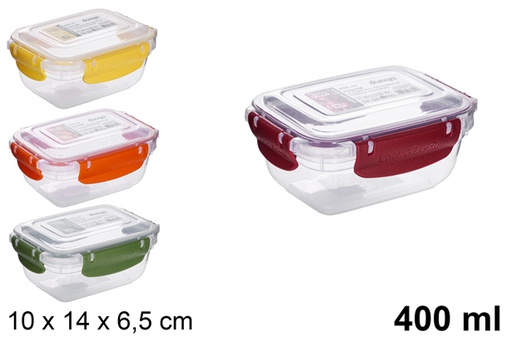 [118808] Lunch box ermetico rettangolare in plastica 400 ml