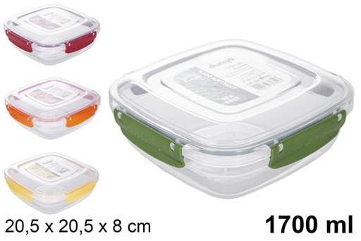 [118816] Lunch box quadrato ermetico in plastica 1.700 ml