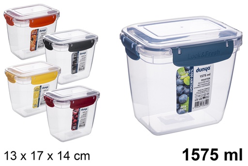 [118819] Lunch box ermetico rettangolare in plastica 1.575 ml