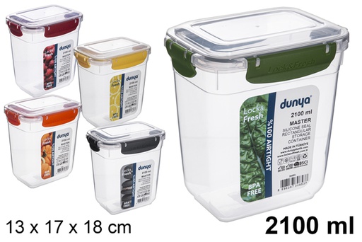 [118820] Lunch box ermetico rettangolare in plastica 2.100 ml