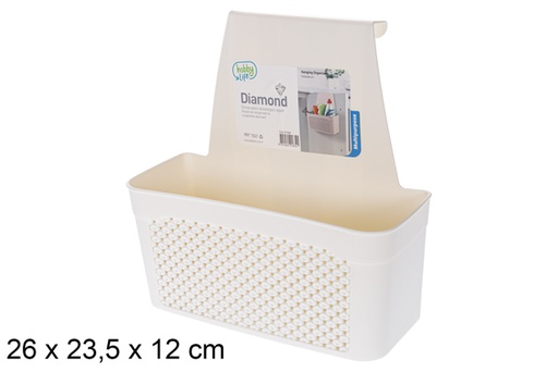 [118826] Cestino organizer da appendere in plastica Diamond