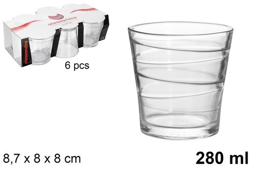 [118850] Pack 6 copos de água sofia 280 ml
