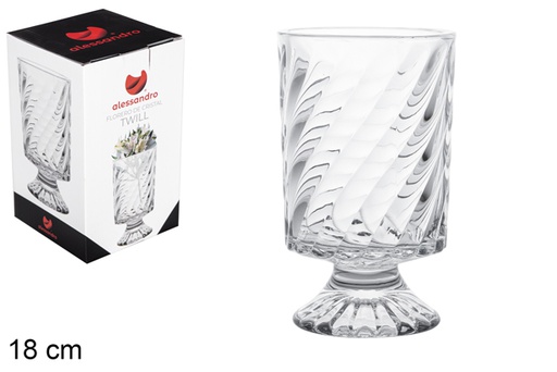 [118857] Vase en verre Twill 18 cm