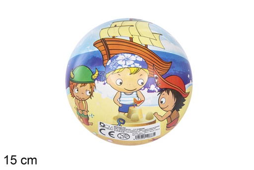 [118919] Bola inflada decorada com pirata 15 cm