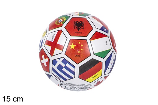 [118921] Pallone gonfiato decorato con bandiera nazionale 15 cm
