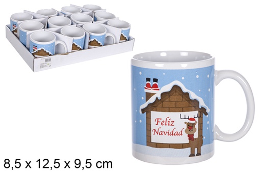 [118940] Taza cerámica decorada Navidad