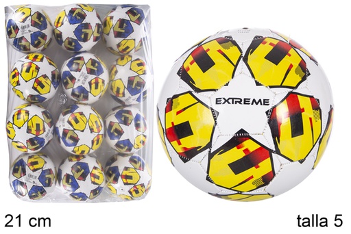[118950] Yellow star soccer ball Size 5