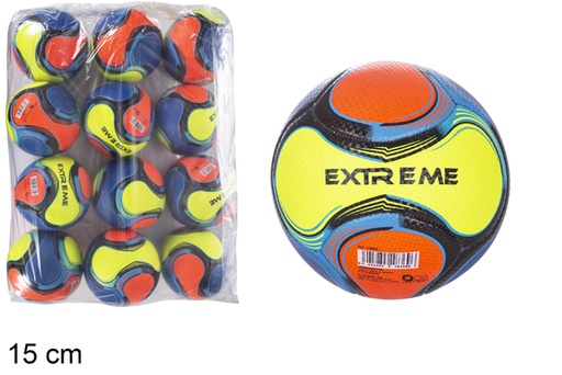 [118955] Balón hinchado futbol mini multicolor 15 cm