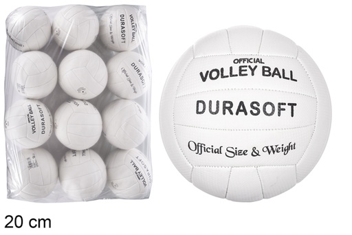 [118957] White Volleyball inflated ball Official Size 20 cm