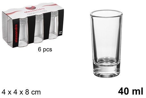 [118990] Pack 6 high shot glass 40 ml