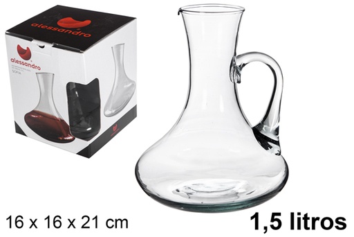 [119004] Sofia straight glass decanter 1.50 liters