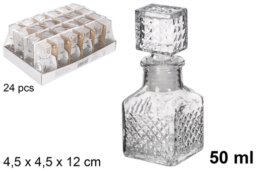 [119013] Bouteille en verre pour alcool Doha 50 ml