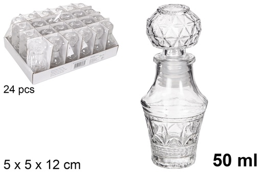 [119014] Bouteille en verre pour alcool Kioto 50 ml