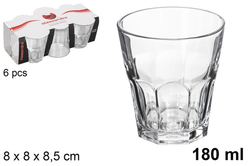 [119019] Pack 6 vasos cristal agua Casablanca 180 ml