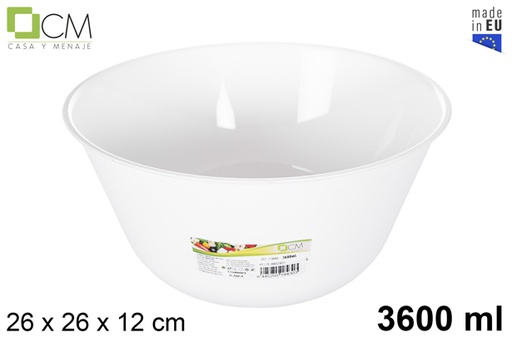 [119040] Insalatiera in plastica bianca 3.600 ml