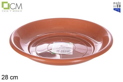 [119052] Assiette pot brillant en terre cuite 28 cm