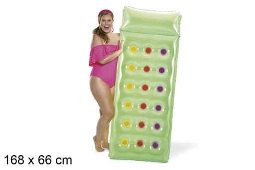 [119080] Colchoneta hinchable Funpocket verde 168x66 cm