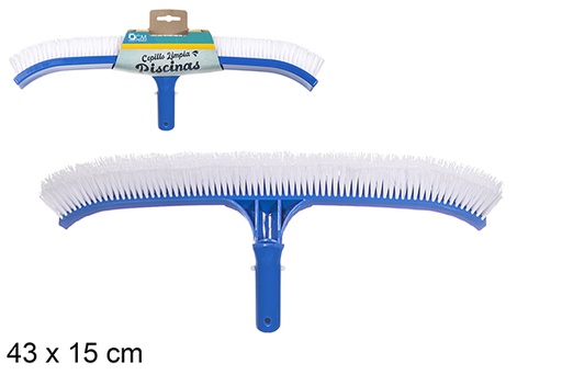 [119106] Brosse de nettoyage de piscine courbée 43x15 cm