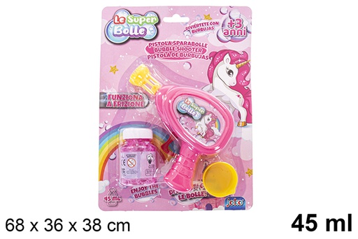 [119137] Pistola pompas jabón Unicornio 45 ml