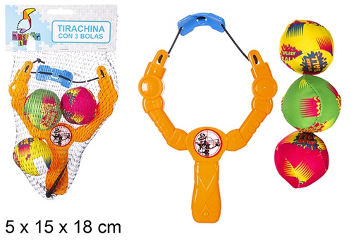 [119146] Fionda con 3 pallina di colori assortiti