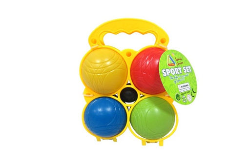 [119152] Lot de 4 boules de pétanque colorées