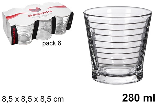 [119299] Pack 6 Anillos crystal glasses 280 ml