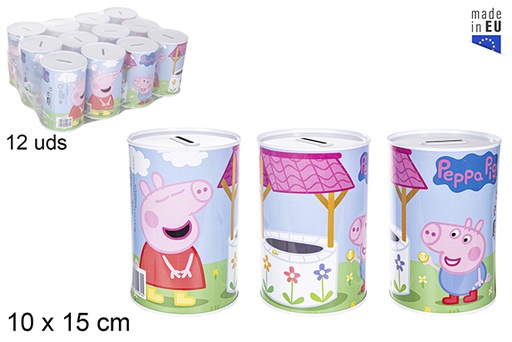 [119321] Cofrinho de metal Peppa Pig 10x15 cm