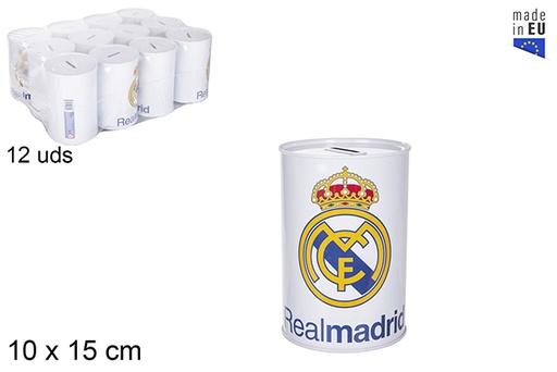 [119323] Cofrinho de metal Real Madrid 10x17 cm