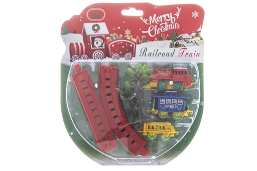 [119436] PVC wind-up train with track and tree