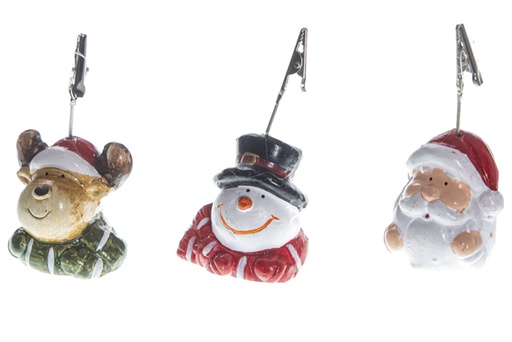 [119438] Christmas figure with clip assorted models