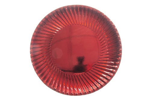 [119456] Pack 10 assiettes jetables rouges 24 cm