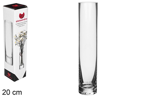 [119469] Lion long natural glass vase 20 cm