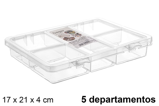 [119485] Caja plástico organizadora 5 departamentos