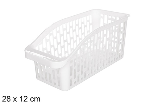 [119488] Organizador de plástico Midi branco 28x12 cm