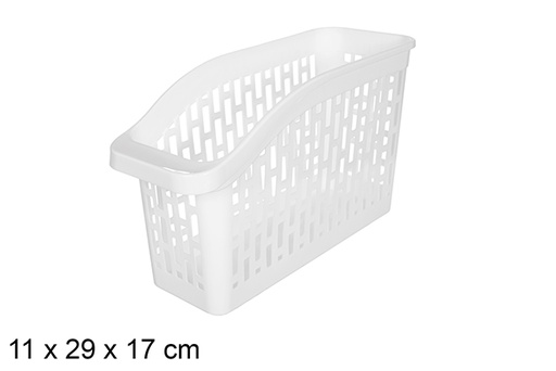 [119490] Organisateur en plastique blanc Maxi 11x29 cm