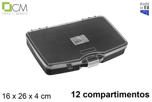 [119503] Boîte à outils en plastique avec 12 compartiments