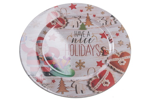 [119507] Sotto piatto di plastica Have a nice Holiday 33 cm