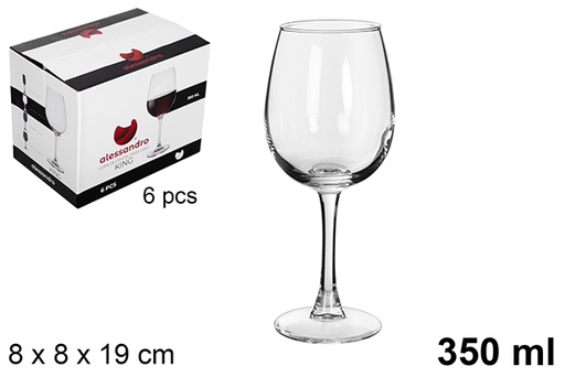 [119524] Calice in vetro da vino King 350 ml