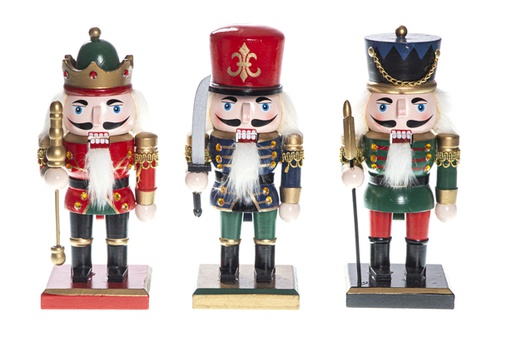 [119534] Assorted wooden nutcracker 20 cm