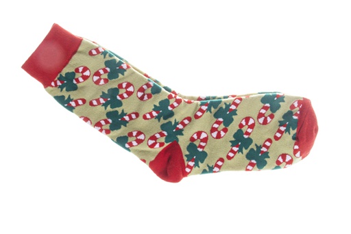 [119573] Chaussettes décorées de bonbons de Noël pour adultes