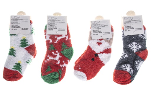 [119579] Calzini per bambini decorati a Natale assortiti